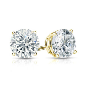 Diamond Moissanite Solitaire Stud Earrings