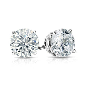 Diamond Moissanite Solitaire Stud Earrings