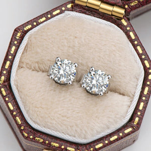 Halo Moissanite Earring