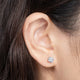 Halo Moissanite Earring