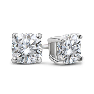 Diamond Moissanite Solitaire Stud Earrings