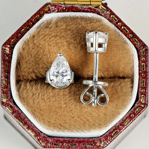 Diamond Moissanite Solitaire Stud Earrings