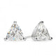 Colorless Triangle Cut Push Back Moissanite Stud Earrings