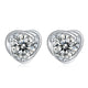 Heart Moissanite Diamond Earrings