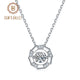 925 Sterling Silver Dancing Diamond Necklace