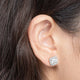 Round Moissanite Diamond Earrings