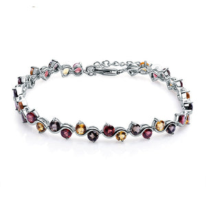 Natural Garnet Citrine Smoky Bracelet