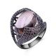 Natural Smoky Quartz Gemstone Cocktail Ring