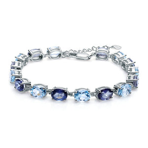 Sky Blue Topaz  Mystic Quartz  Bracelet