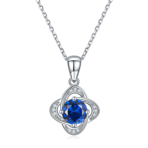 Sterling Silver Twist Circle Pendant Necklace