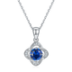 Sterling Silver Twist Circle Pendant Necklace