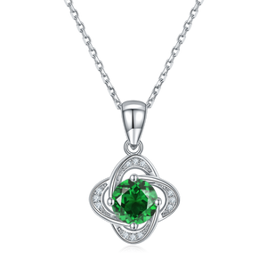 Sterling Silver Twist Circle Pendant Necklace