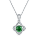 Sterling Silver Twist Circle Pendant Necklace