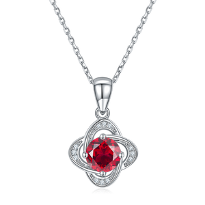 Sterling Silver Twist Circle Pendant Necklace