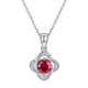 Sterling Silver Twist Circle Pendant Necklace