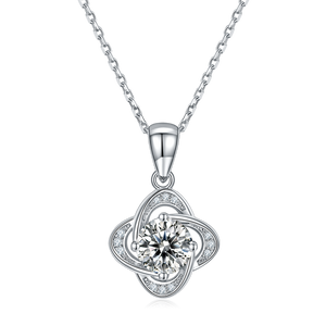 Sterling Silver Twist Circle Pendant Necklace