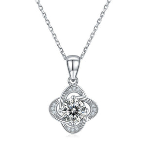 Sterling Silver Twist Circle Pendant Necklace