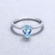 1.29Ct Natural Blue Sapphire Solitaire Engagement Ring