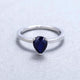 1.29Ct Natural Blue Sapphire Solitaire Engagement Ring