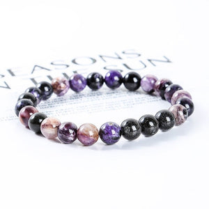 JD Natural Stone Charoite Bead Bracelets