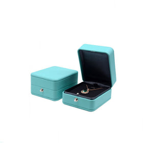 Luxury Romantic Blue Leather Ring  Box