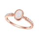 Oval cut Milky Blue Moonstone Ring Set