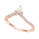 Oval cut Milky Blue Moonstone Ring Set