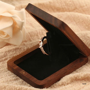 Rotating Wooden Ring Box