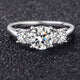 1.0CT 6.5mm Double Halo Diamond Ring