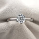 1.0CT D Color Moissanite Lab Grown Diamond Ring
