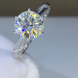 3 Carat Solitaire Moissanite Lab Grown Diamond Ring