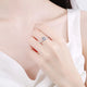 Emerald/Radiant Cut 1ct Moissanite Diamond Ring