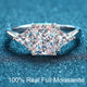 Radiant Cut 3ct Full Moissante Lab Grown Diamond Ring