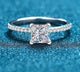 1 Carat Princess Cut Moissanite Ring