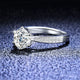 Real 3 Carat Moissanite Solitaire Diamond Ring