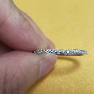 Sterling Silver Moissanite Diamond Ring