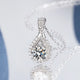 White Gold 1 Carat Moissanite Diamond Pendant Necklace