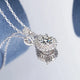 White Gold 1 Carat Moissanite Diamond Pendant Necklace