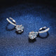 White Gold Plated 2ct Moissanite Sparkling Diamond Earrings