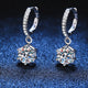 White Gold Plated 2ct Moissanite Sparkling Diamond Earrings