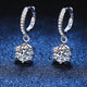 White Gold Plated 2ct Moissanite Sparkling Diamond Earrings