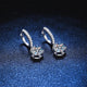 White Gold Plated 2ct Moissanite Sparkling Diamond Earrings