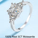 White Gold Radiant Cut 3ct Moissante Ring