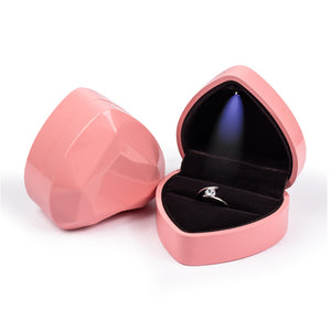 Heart-shaped LED Wedding Ring Box