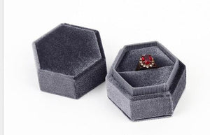 Velvet Double/Single Slot Ring Box