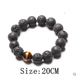 Black Volcanic Lava Stone Bracelets