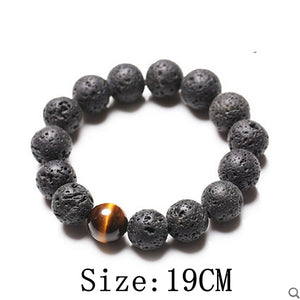 Black Volcanic Lava Stone Bracelets