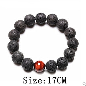 Black Volcanic Lava Stone Bracelets